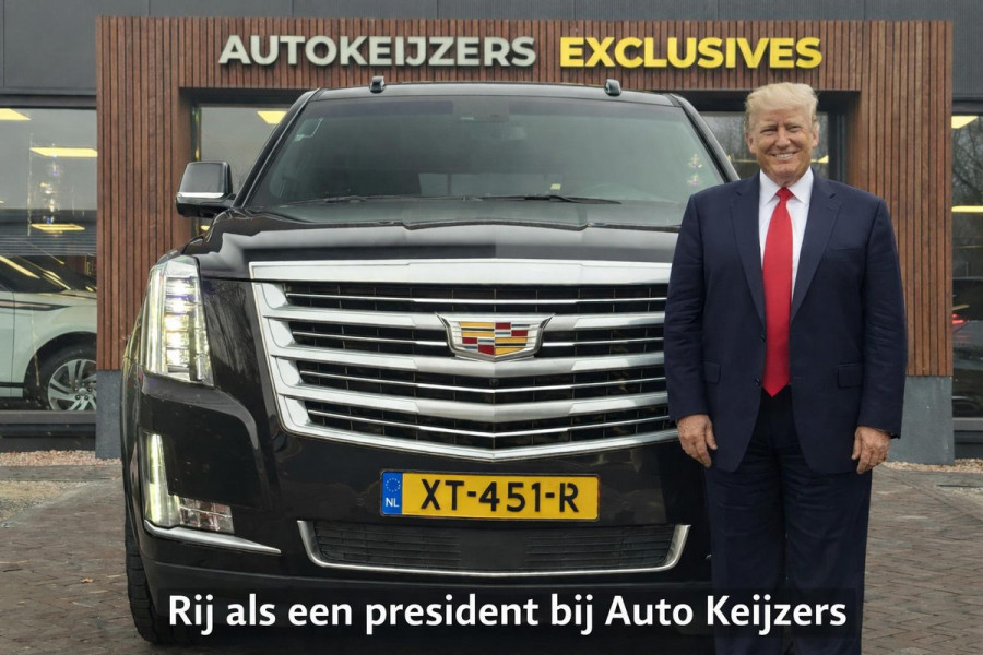 Cadillac Escalade 6.2 V8 Platinum Schuifdak Adapt. Cruise Massage Stoelvent. BOSE Multimedia Trekhaak 22''LM