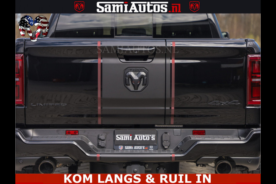 Dodge Ram Limited H.O 540HP 706Nm | Massage + Full Option | De Meest Luxe en Volle Pick-Up in zijn Klasse | Comfortabele Dubbele Cabine met Royale 5 Zitplaatsen | BPM vrij | Nu Leverbaar uit Voorraad | Voorraad Nr 2304 - 8540