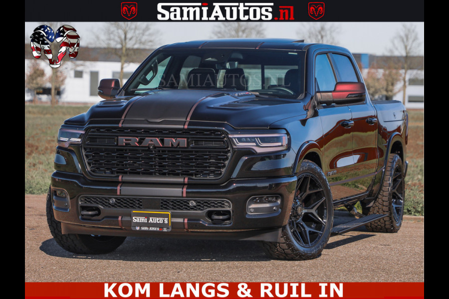 Dodge Ram Limited H.O 540HP 706Nm | Massage + Full Option | De Meest Luxe en Volle Pick-Up in zijn Klasse | Comfortabele Dubbele Cabine met Royale 5 Zitplaatsen | BPM vrij | Nu Leverbaar uit Voorraad | Voorraad Nr 2304 - 8540