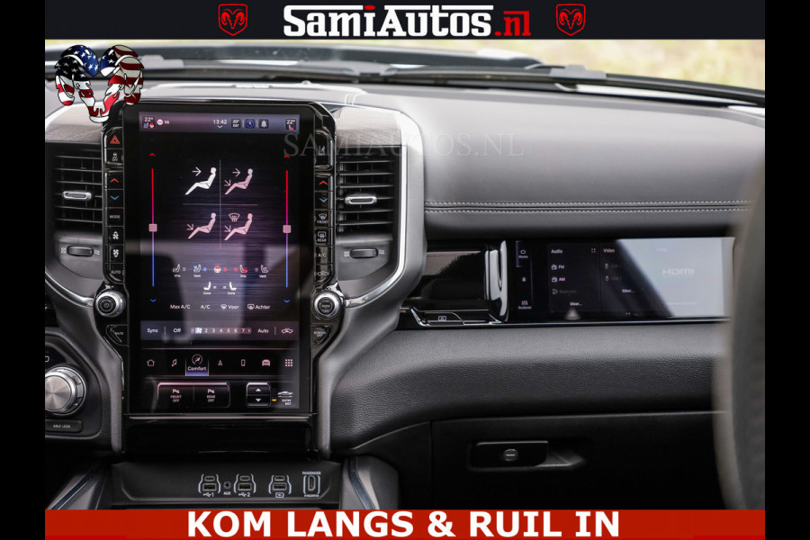 Dodge Ram HUD | 420PK | LUCHTVERING | PANO | PASSAGIERSSCHERM | BOM EN BOM VOL | Comfortabele Dubbele Cabine met Royale 5 Zitplaatsen | DODGE RAM PREMIUM LARAMIE EDITION | Voorraad Nr 2230 - 8765