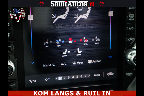 Dodge Ram HUD | 420PK | LUCHTVERING | PANO | PASSAGIERSSCHERM | BOM EN BOM VOL | Comfortabele Dubbele Cabine met Royale 5 Zitplaatsen | DODGE RAM PREMIUM LARAMIE EDITION | Voorraad Nr 2230 - 8765