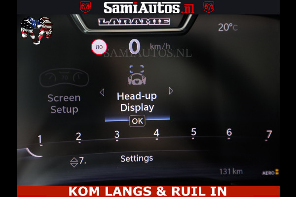 Dodge Ram HUD | 420PK | LUCHTVERING | PANO | PASSAGIERSSCHERM | BOM EN BOM VOL | Comfortabele Dubbele Cabine met Royale 5 Zitplaatsen | DODGE RAM PREMIUM LARAMIE EDITION | Voorraad Nr 2230 - 8765