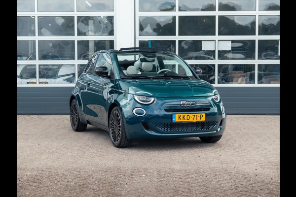 Fiat 500 Hybrid La Prima Cabrio | Clima | LED | PDC | JBL Premium Audio | 17" | Camera | Canneloni Ivory/Piombo interieur