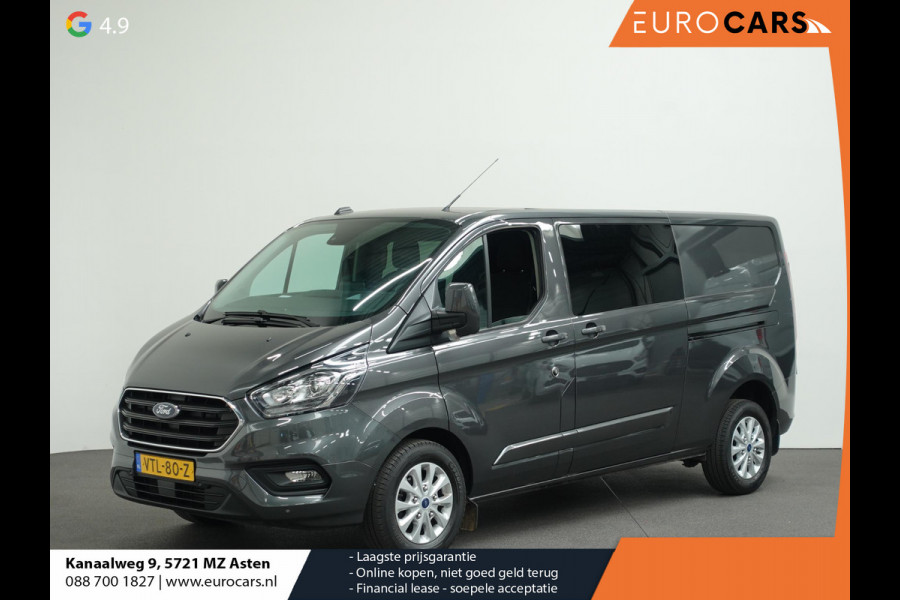 Ford Transit Custom 300 2.0 TDCI L2H1 Limited Dubbele Cabine Automaat Navigatie Airco 2 Schuifdeuren Trekhaak PDC  Carplay  DAB