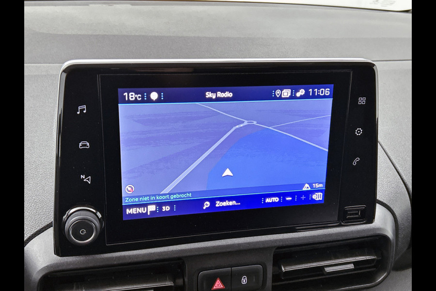 Peugeot Partner 1.2 Benzine 111PK Euro6 Premium / Airco / Navigatie / Cruise-ctr. / Schuifdeur + Raam / Radio multimedia / Apk 08-2027