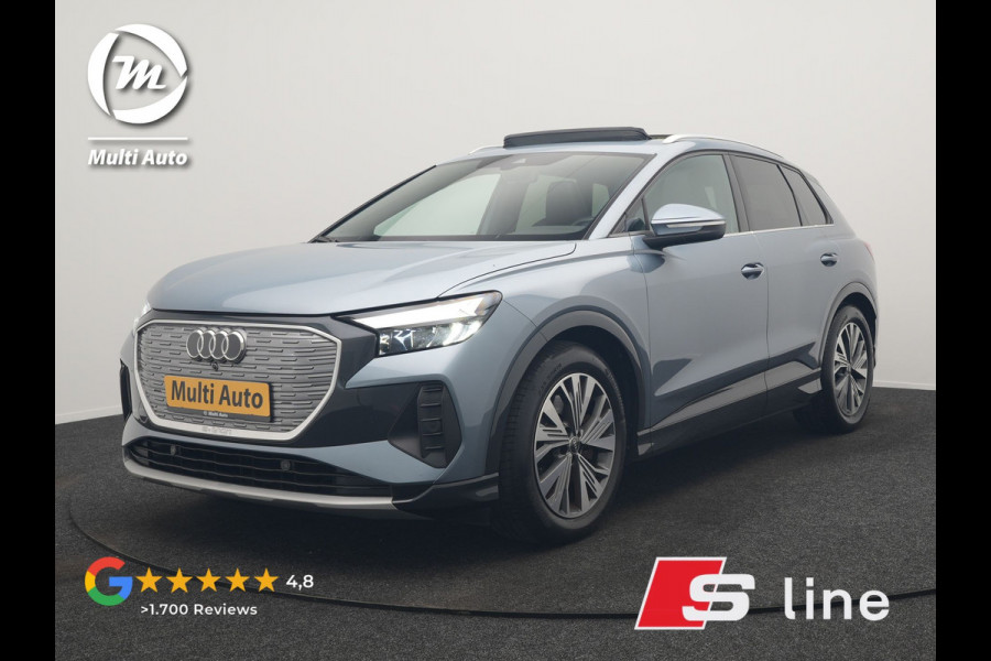 Audi Q4 e-tron 45 Quattro Edition 82 kWh 265pk Dealer O.H. | Trekhaak Af Fabriek | Panodak | S Line Interieur | Adaptive Cruise | Camera | Sportstoelen Memory & Verwarmd | Sfeerverlichting | Keyless | Navigatie | DAB |