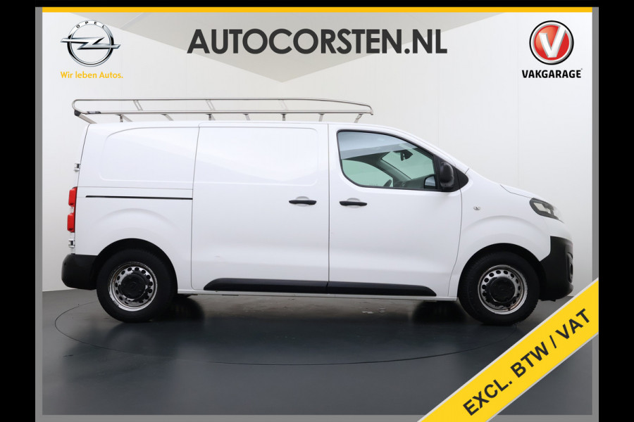 Opel Vivaro-e L2H1 75kWh Autom. 3-Persoons 360°Camera Navi Imperiaal Trekhaak Apple Carplay Android Auto Pdc Cruise Control SOH 88.5% DAB Bluetooth Betonplex Vloer Wandbetimmering Schuifdeur Regen-Lichtsensor 1.000KG Trekgewicht 1e Eigenaar Dealeronderhouden