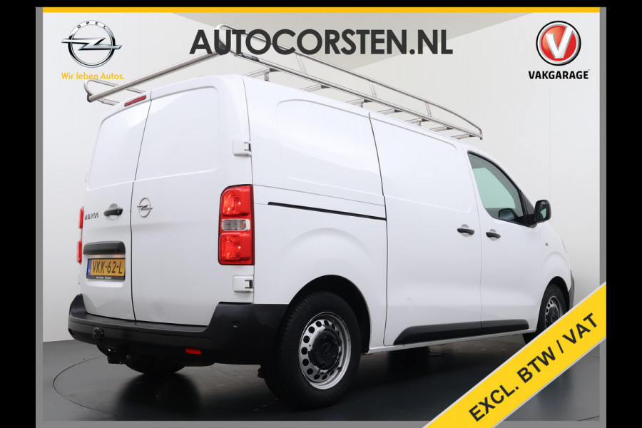 Opel Vivaro-e L2H1 75kWh Autom. 3-Persoons 360°Camera Navi Imperiaal Trekhaak Apple Carplay Android Auto Pdc Cruise Control SOH 88.5% DAB Bluetooth Betonplex Vloer Wandbetimmering Schuifdeur Regen-Lichtsensor 1.000KG Trekgewicht 1e Eigenaar Dealeronderhouden