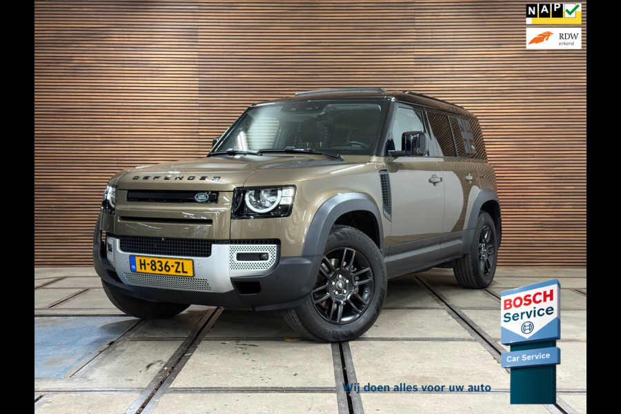 Land Rover Defender 110 2.0 D200 110 | Pano | PPF | Meridian | Trekhaak | Carplay | Geel kenteken