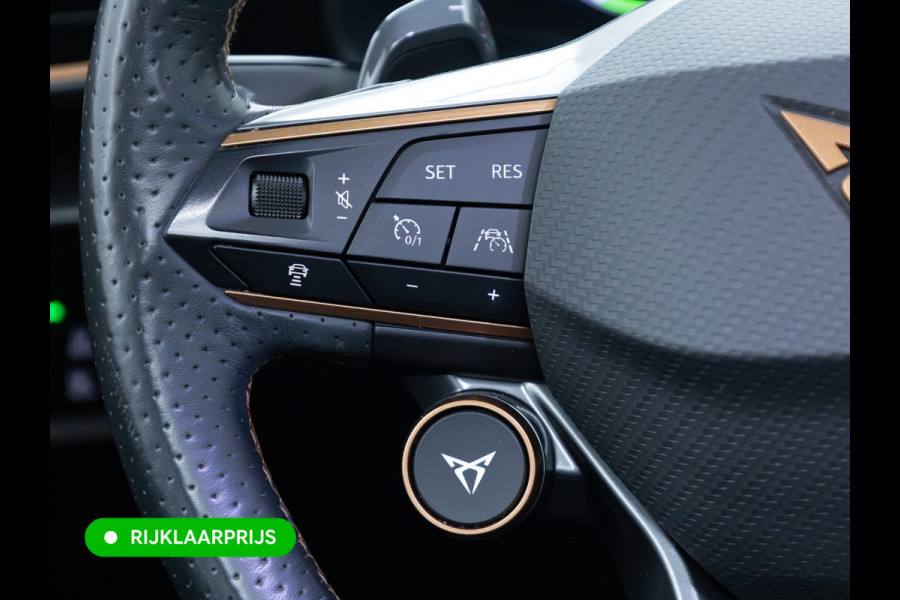 CUPRA Leon Sportstourer 1.4 e-Hybrid VZ Performance | Pano dak | Elec. klep | Stoel- & stuurverw. | Travel assist | Camera | PDC V+A | DAB, Draadloze tel. alder, Sfeerverlichting