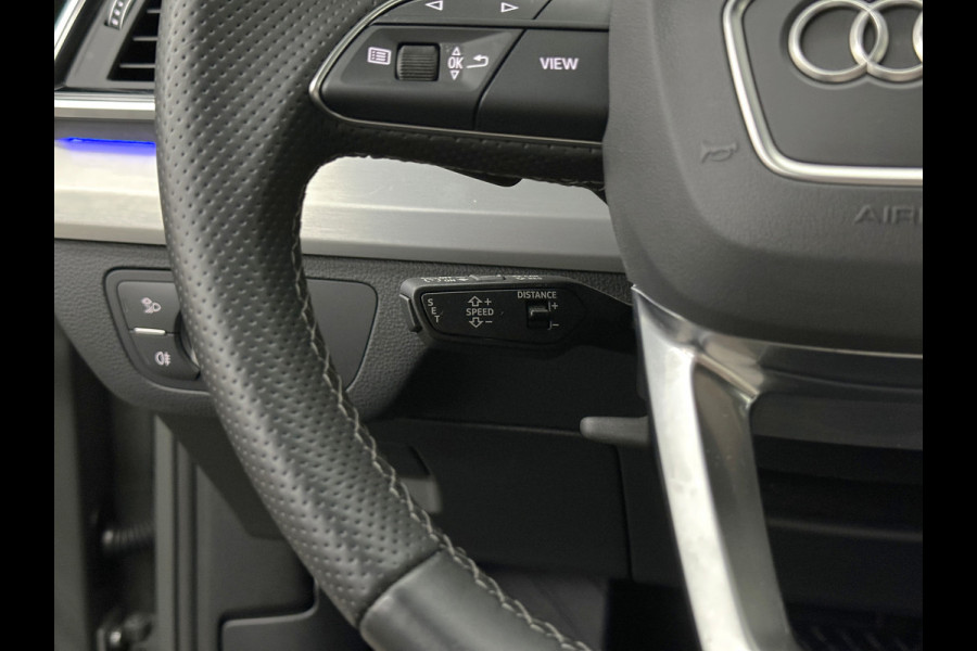 Audi Q5 55 367pk Competition RS Leder | ACC | Panorama | Lane Assist | 21" | Sfeerverlichting | Camera | Carplay | Stuurwielverwarming | Black Optic | Draadloos laden | Sportstoelen | 91000,= Nw.Pr. | 10-2024 | 23dkm! | Fabr. Garantie.