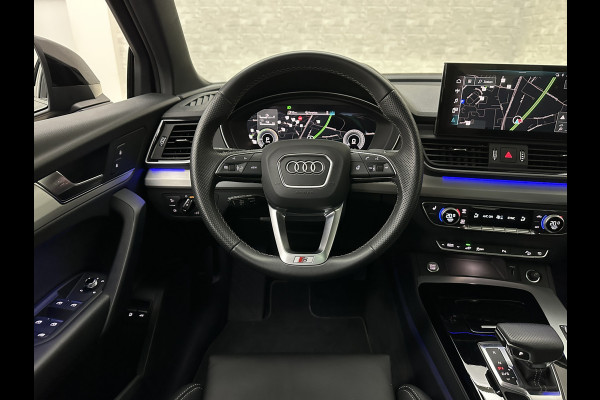 Audi Q5 55 367pk Competition RS Leder | ACC | Panorama | Lane Assist | 21" | Sfeerverlichting | Camera | Carplay | Stuurwielverwarming | Black Optic | Draadloos laden | Sportstoelen | 91000,= Nw.Pr. | 10-2024 | 23dkm! | Fabr. Garantie.
