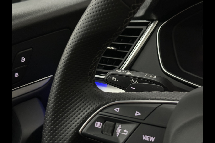 Audi Q5 55 367pk Competition RS Leder | ACC | Panorama | Lane Assist | 21" | Sfeerverlichting | Camera | Carplay | Stuurwielverwarming | Black Optic | Draadloos laden | Sportstoelen | 91000,= Nw.Pr. | 10-2024 | 23dkm! | Fabr. Garantie.