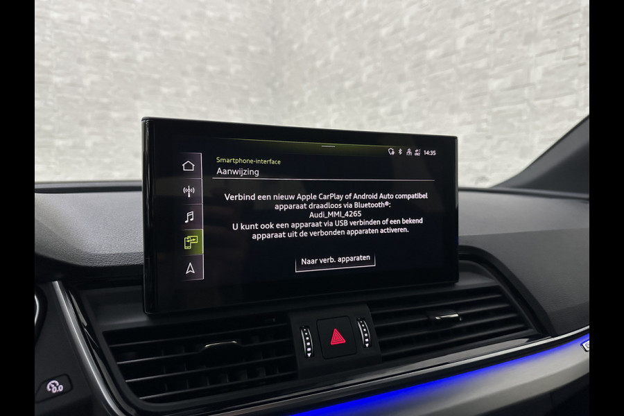 Audi Q5 55 367pk Competition RS Leder | ACC | Panorama | Lane Assist | 21" | Sfeerverlichting | Camera | Carplay | Stuurwielverwarming | Black Optic | Draadloos laden | Sportstoelen | 91000,= Nw.Pr. | 10-2024 | 23dkm! | Fabr. Garantie.