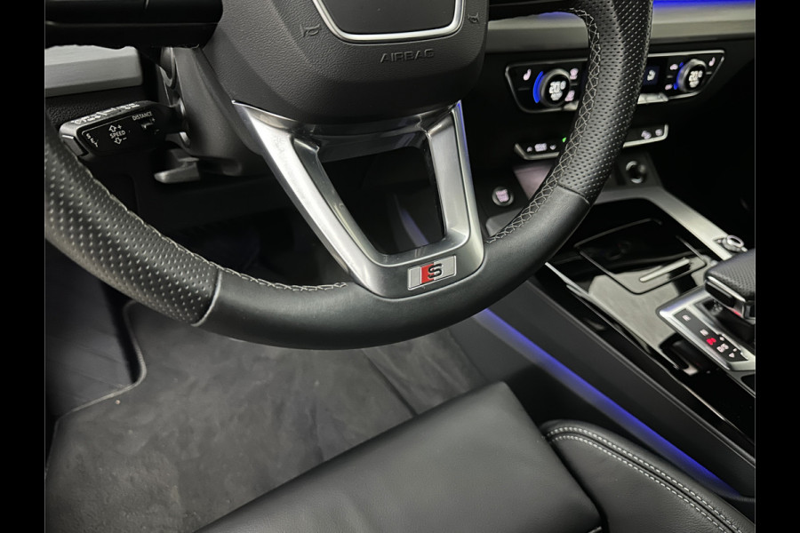 Audi Q5 55 367pk Competition RS Leder | ACC | Panorama | Lane Assist | 21" | Sfeerverlichting | Camera | Carplay | Stuurwielverwarming | Black Optic | Draadloos laden | Sportstoelen | 91000,= Nw.Pr. | 10-2024 | 23dkm! | Fabr. Garantie.