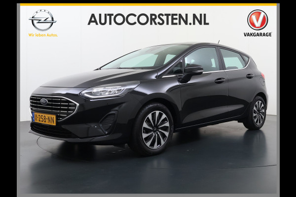 Ford Fiesta 1.0T 124PK Hybrid 5Drs Stuur+Stoel+Voorruitverwarming Navi* Ecc Apple Carplay/Android Auto Cruise Control Pdc Titanium Lmv DAB Bluetooth TCS Lane Assist Keyless Origineel Nederlandse Auto
