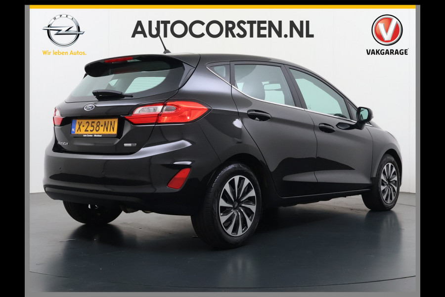 Ford Fiesta 1.0T 124PK Hybrid 5Drs Stuur+Stoel+Voorruitverwarming Navi* Ecc Apple Carplay/Android Auto Cruise Control Pdc Titanium Lmv DAB Bluetooth TCS Lane Assist Keyless Origineel Nederlandse Auto