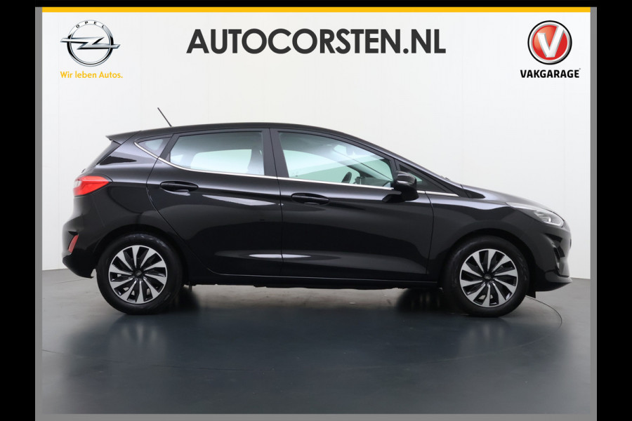 Ford Fiesta 1.0T 124PK Hybrid 5Drs Stuur+Stoel+Voorruitverwarming Navi* Ecc Apple Carplay/Android Auto Cruise Control Pdc Titanium Lmv DAB Bluetooth TCS Lane Assist Keyless Origineel Nederlandse Auto