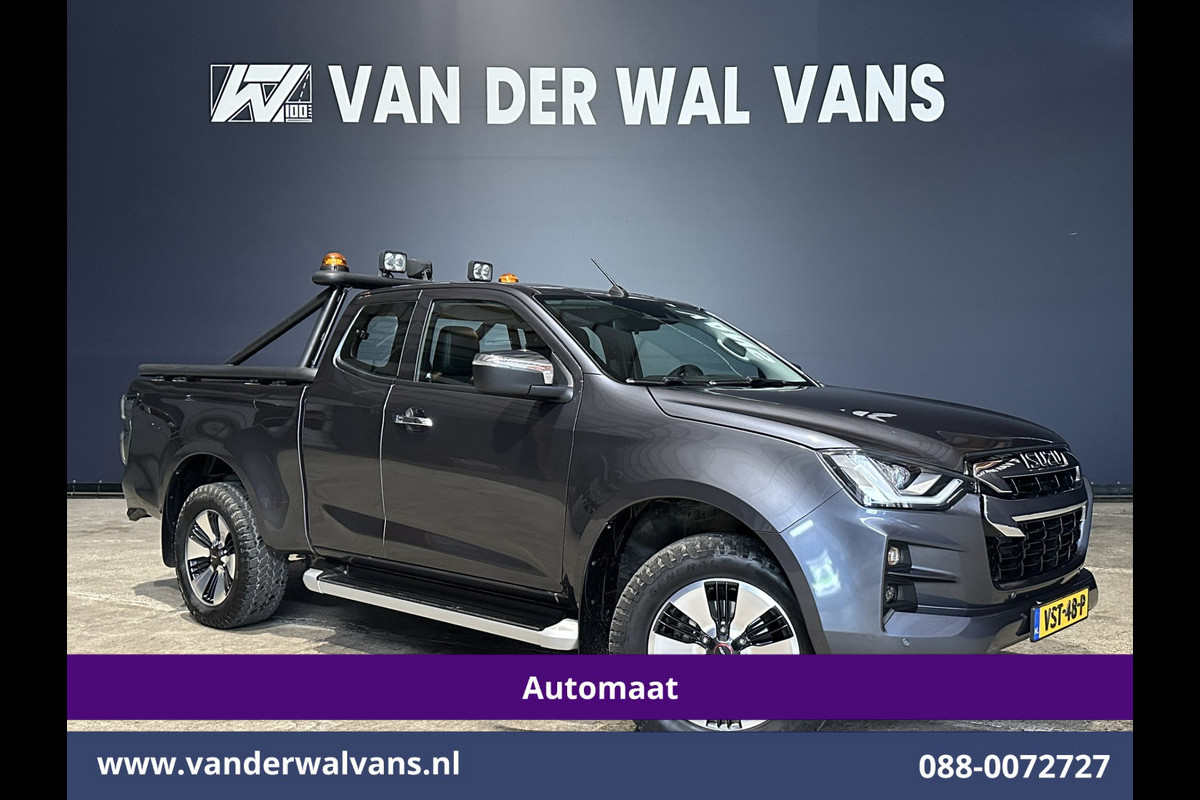 Isuzu D-max 1.9 Extended 164pk Automaat 3500kg Trekhaak Euro6 Airco | Camera | Sidebars | Leer | Apple Carplay Lichtmetalen Velgen, Adaptive Cruisecontrol, Android Auto, Parkeersensoren, stoelverwarming