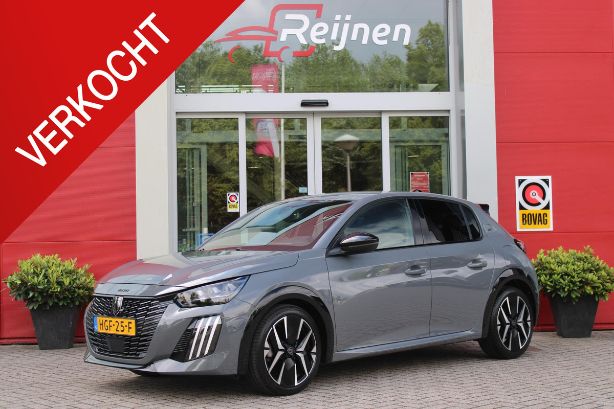 Peugeot 208 1.2 Hybrid 145PK AUTOMAAT GT | NAVIGATIE | DRAADLOZE APPLE CARPLAY/ANDROID AUTO | CAMERA VOOR + ACHTER | FULL LED KOPLAMPEN | LICHTMETALEN VELGEN 17" | DODEHOEK DETECTIE | DRAADLOZE TELEFOONLADER | KEYLESS ENTRY/START | DAB+ RADIO | ADAPTIVE CRUISE CONTROL |