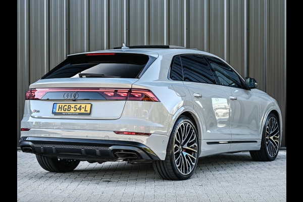 Audi Q8 60 TFSI e quattro Pro Line S Competition | Advanced onderstel | NL auto |  Audi exclusive color  | B&O Sound | Memory pack | Panorama dak | Head-up | Valcano s-seats | Trekhaak | Adaptive cruise | Ambiance interieur