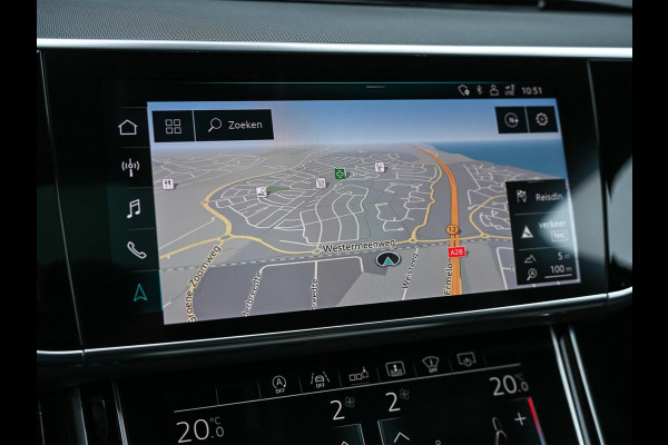 Audi A8 55 TFSI quattro Pro Line Plus | LUCHTVERING | STANDKACHEL | VIRTUAL COCKPIT | LUCHTVERING | ADAPTIVE CRUISE | STOELVERWARMING EN -VENTILATIE | MASSAGE | 360 CAMERA | PANORAMADAK | LED | STUURVERWARMING | HEAD-UP | AMBIANCE INTERIEUR | SOFT-CLOSE |