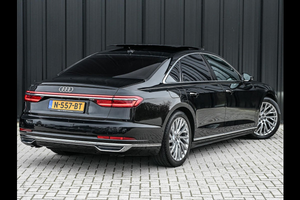Audi A8 55 TFSI quattro Pro Line Plus | LUCHTVERING | STANDKACHEL | VIRTUAL COCKPIT | LUCHTVERING | ADAPTIVE CRUISE | STOELVERWARMING EN -VENTILATIE | MASSAGE | 360 CAMERA | PANORAMADAK | LED | STUURVERWARMING | HEAD-UP | AMBIANCE INTERIEUR | SOFT-CLOSE |