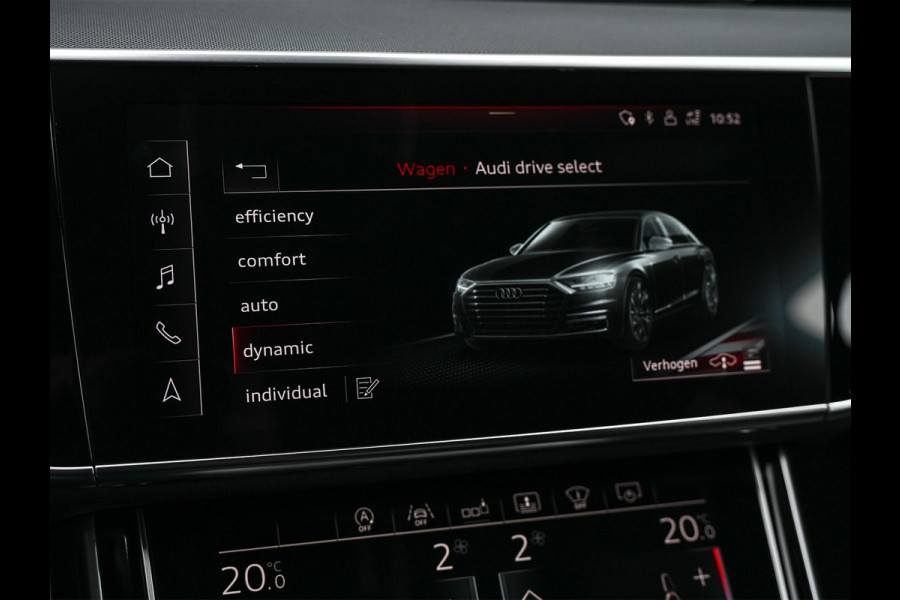 Audi A8 55 TFSI quattro Pro Line Plus | LUCHTVERING | STANDKACHEL | VIRTUAL COCKPIT | LUCHTVERING | ADAPTIVE CRUISE | STOELVERWARMING EN -VENTILATIE | MASSAGE | 360 CAMERA | PANORAMADAK | LED | STUURVERWARMING | HEAD-UP | AMBIANCE INTERIEUR | SOFT-CLOSE |