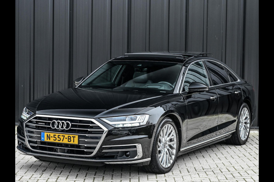 Audi A8 55 TFSI quattro Pro Line Plus 55 TFSI QUATTRO PRO LINE PLUS | LUCHTVERING | STANDKACHEL | VIRTUAL COCKPIT | LUCHTVERING | ADAPTIVE CRUISE | STOELVERWARMING EN -VENTILATIE | MASSAGE | 360 CAMERA | PANORAMADAK | LED | STUURVERWARMING | HEAD-UP | AMBIANCE INTERIEUR | SOFT-CLOSE |
