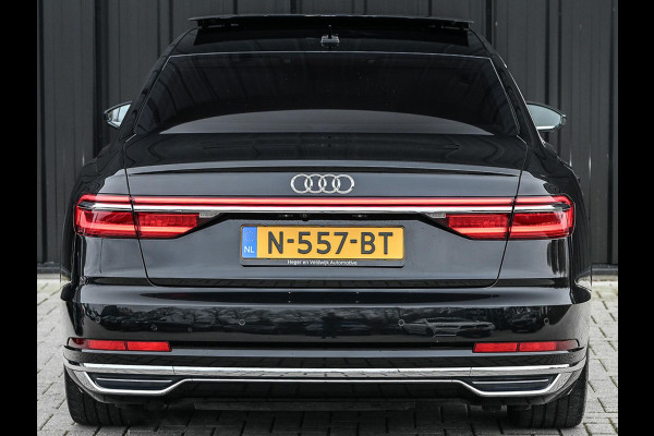 Audi A8 55 TFSI quattro Pro Line Plus 55 TFSI QUATTRO PRO LINE PLUS | LUCHTVERING | STANDKACHEL | VIRTUAL COCKPIT | LUCHTVERING | ADAPTIVE CRUISE | STOELVERWARMING EN -VENTILATIE | MASSAGE | 360 CAMERA | PANORAMADAK | LED | STUURVERWARMING | HEAD-UP | AMBIANCE INTERIEUR | SOFT-CLOSE |