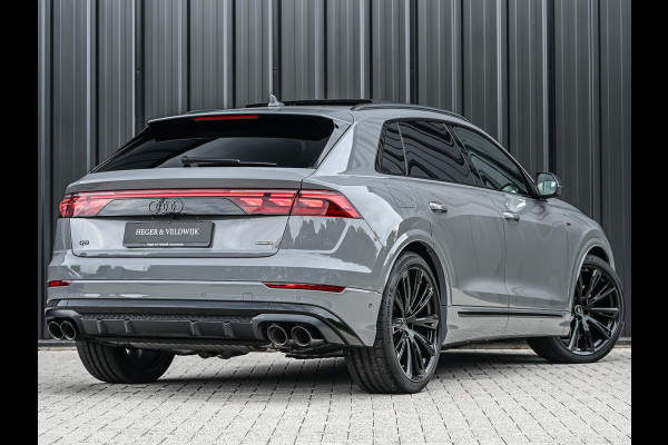 Audi Q8 60 TFSI e quattro Pro Line S Competition | B&O Advanced | Audi Exclusive | 5 Jaar Garantie | Panoramadak | Massage Stoelen | 4 Wiel Besturing | Alcantara hemel | Soft-close | Stoel Ventilatie | Elektr. Trekhaak | Oled Achterlichten | 360 camera |
