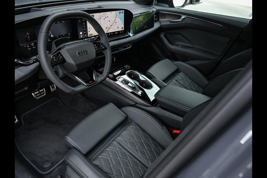 Audi A6 Avant 2.0 e-hybrid quattro S edition Competition | 5 Jaar garantie | Achterasbesturing | B&O | Carbon inleg | Stoelventilatie en Massage | Luchtvering | Panoramadak | Soft close | Keyless | Head-up | 360 camera | Passagiers Display |