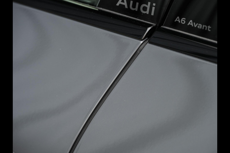 Audi A6 Avant 2.0 e-hybrid quattro S edition Competition | 5 Jaar garantie | Achterasbesturing | B&O | Carbon inleg | Stoelventilatie en Massage | Luchtvering | Panoramadak | Soft close | Keyless | Head-up | 360 camera | Passagiers Display |