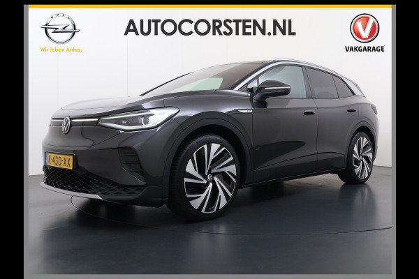 Volkswagen ID.4 Max 82kWh SOH 93% Warmtepomp Panoramdak Ergo Active+Memory Head-Up Display 360°Camera Stoel+Stuurverwarming Navi Ecc Pdc Apple Carplay/Android Auto Lmv 21" Keyless advanced display Matrix led Dodehoek detector Dealeronderhouden 1e Eigenaar Origineel Nederlandse Auto