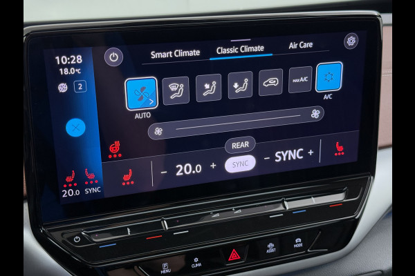Volkswagen ID.4 Max 82kWh SOH 93% Warmtepomp Panoramdak Ergo Active+Memory Head-Up Display 360°Camera Stoel+Stuurverwarming Navi Ecc Pdc Apple Carplay/Android Auto Lmv 21" Keyless advanced display Matrix led Dodehoek detector Dealeronderhouden 1e Eigenaar Origineel Nederlandse Auto
