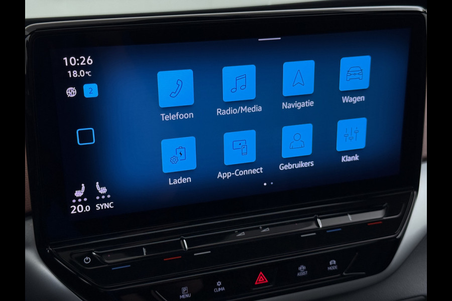 Volkswagen ID.4 Max 82kWh SOH 93% Warmtepomp Panoramdak Ergo Active+Memory Head-Up Display 360°Camera Stoel+Stuurverwarming Navi Ecc Pdc Apple Carplay/Android Auto Lmv 21" Keyless advanced display Matrix led Dodehoek detector Dealeronderhouden 1e Eigenaar Origineel Nederlandse Auto