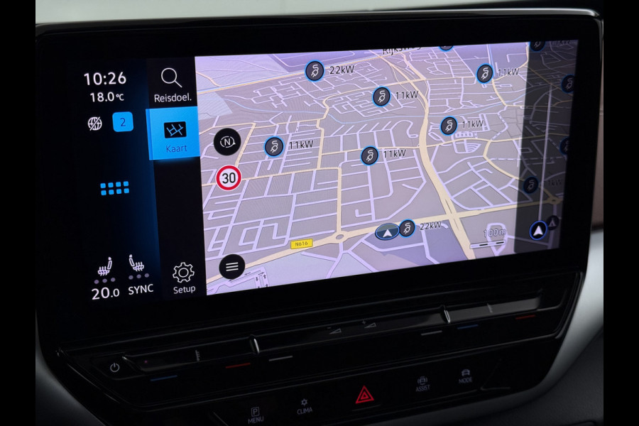 Volkswagen ID.4 Max 82kWh SOH 93% Warmtepomp Panoramdak Ergo Active+Memory Head-Up Display 360°Camera Stoel+Stuurverwarming Navi Ecc Pdc Apple Carplay/Android Auto Lmv 21" Keyless advanced display Matrix led Dodehoek detector Dealeronderhouden 1e Eigenaar Origineel Nederlandse Auto