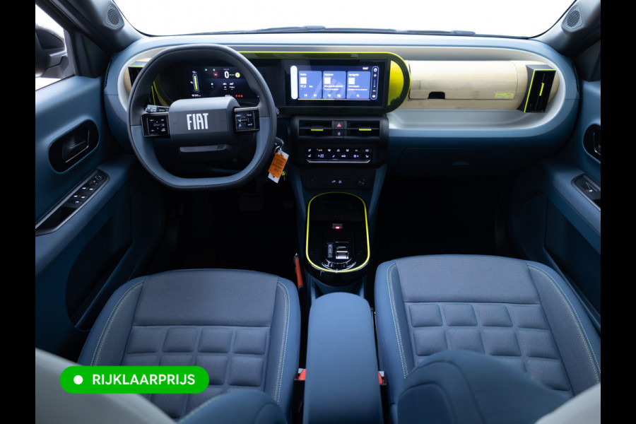 Fiat Grande Panda La Prima 11 kW 44 kWh | Tot 8 jr garantie! | Stoel-, Stuur- & Voorruitverw. | Cruise | Privacy glas | Led, Regensensor, Apple Carplay /  Android auto, Achteruitrijcamera