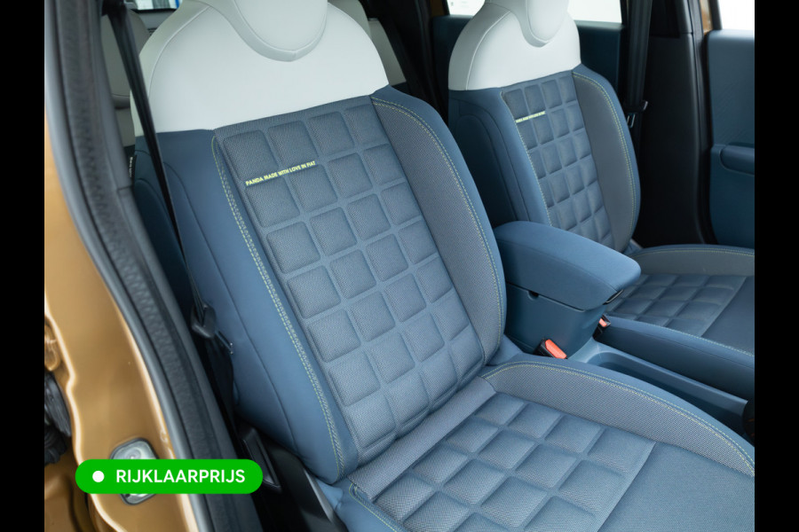 Fiat Grande Panda La Prima 11 kW 44 kWh | Tot 8 jr garantie! | Stoel-, Stuur- & Voorruitverw. | Cruise | Privacy glas | Led, Regensensor, Apple Carplay /  Android auto, Achteruitrijcamera