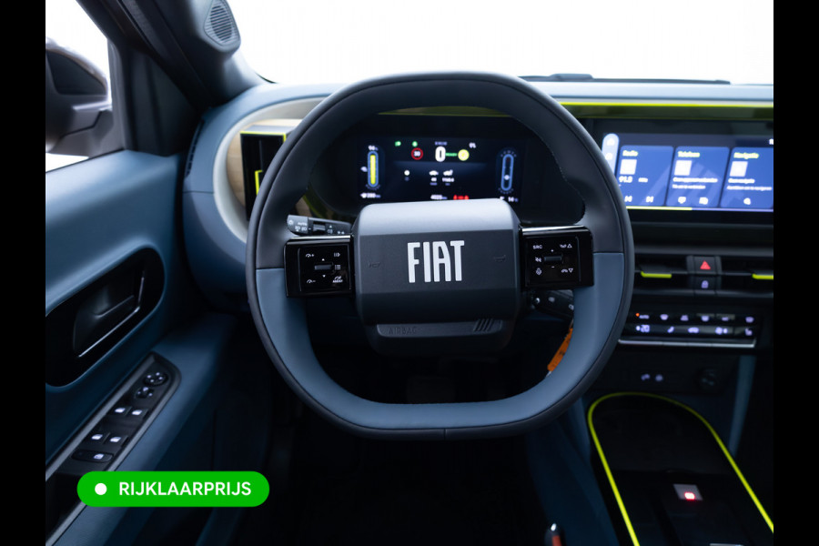 Fiat Grande Panda La Prima 11 kW 44 kWh | Tot 8 jr garantie! | Stoel-, Stuur- & Voorruitverw. | Cruise | Privacy glas | Led, Regensensor, Apple Carplay /  Android auto, Achteruitrijcamera