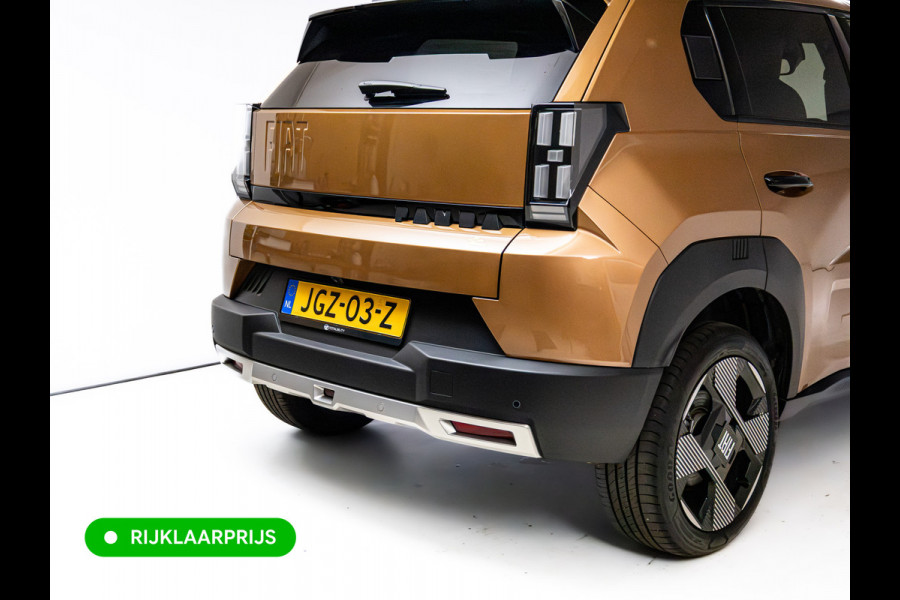 Fiat Grande Panda La Prima 11 kW 44 kWh | Tot 8 jr garantie! | Stoel-, Stuur- & Voorruitverw. | Cruise | Privacy glas | Led, Regensensor, Apple Carplay /  Android auto, Achteruitrijcamera