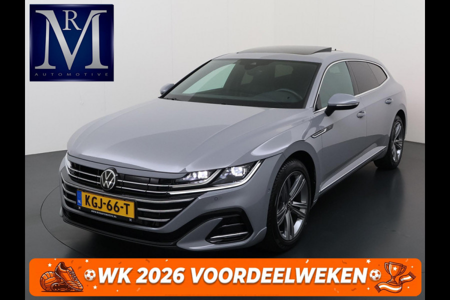 Volkswagen Arteon Shooting Brake 1.4 TSI eHybrid R-Line BINNEN + BUITEN VAN: 37.900,- VOOR: 34.877,- UW WKVOORDEEL: 3.023,- | PANO| NAPPALEDER SPORTSTOELEN| ELEK. STOEL MET MEMORY| ELEK. ACHTERKLEP| ACHTERBANK VERWARMD| CAMERA| STOELVERWARMING| CARPLAY| DODE HOEK SENSOR