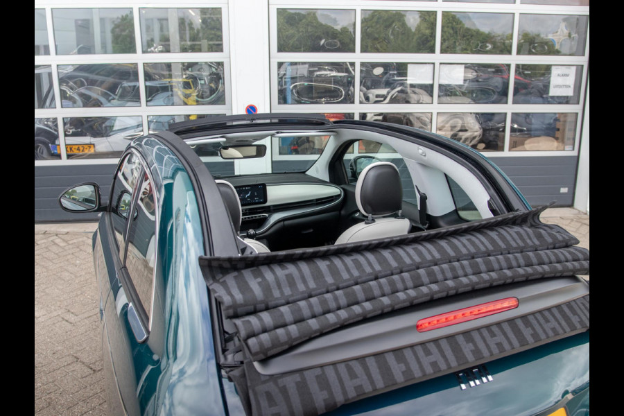 Fiat 500 Hybrid La Prima Cabrio | Clima | LED | PDC | JBL Premium Audio | 17" | Camera | Canneloni Ivory/Piombo interieur
