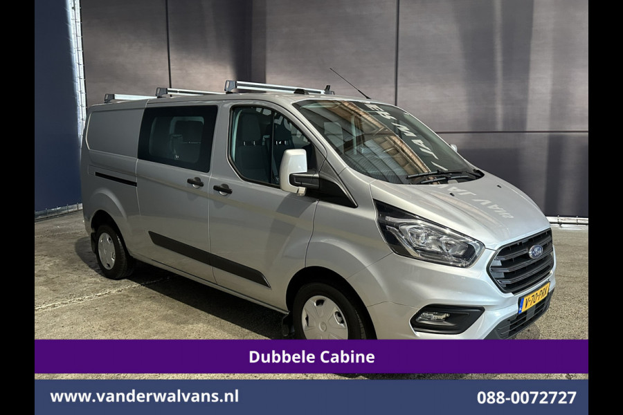 Ford Transit Custom 2.0 TDCI 131pk L2H1 Dubbele Cabine Euro6 Airco | 6-Zits | Camera | Navigatie | Apple Carplay | LED | Cruisecontrol Android Auto, Parkeersensoren, 2800kg Trekhaak, Dakdragers