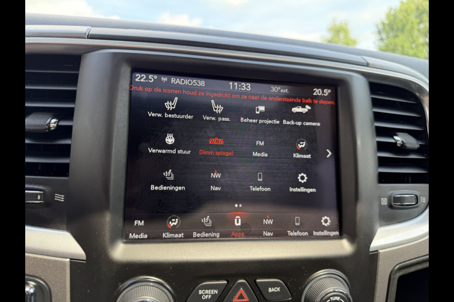 Dodge Ram 1500 5.7 V8 4x4 Crew Cab 5'7 Longhorn / vaste prijs rijklaar € 39.950 ex btw / euro 6 / lease vanaf € 652 / airco / cruise / navigatie / prins lpg / leer / trekhaak 3500 kg !