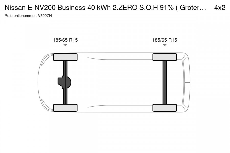 Nissan E-NV200 Business 40 kWh 2.ZERO S.O.H 91% ( Grotere accu ) KIPPER PICK UP OPEN LAADBAK AIRCO NAVIGATIE
