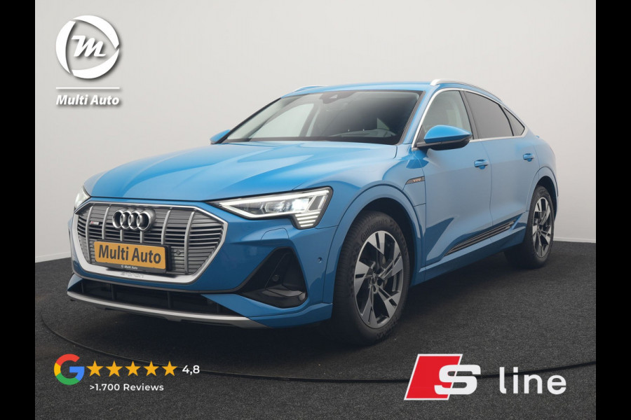 Audi e-tron Sportback 50 Quattro S Line 71 kWh 313pk Dealer O.H. | Luchtvering | Adaptive Cruise | Nachtzicht | Head Up | Camera | Alcantara Sportstoelen Verwarmd | Keyless | 20"L.M | Navigatie | DAB | Virtual Cockpit |