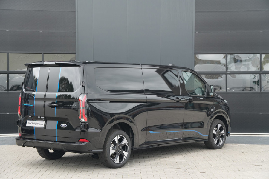 Ford E-Transit Custom 340 L2H1 Sport 71 kWh 218pk - 2x Schuif - ACC - B&O - Navi - Stoel/Stuurverwarming - 360 Camera - Blindspot - Rijklaar
