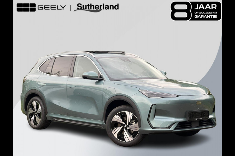 GEELY E5 Max+ 68 kWh 218 PK | Panoramadak | Memoryseats | Flyme Audio | Stoelen voor & achter verwarmbaar | Warmtepomp | 360 Camera