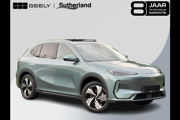 GEELY E5 Max+ 68 kWh 218 PK | Panoramadak | Memoryseats | Flyme Audio | Stoelen voor & achter verwarmbaar | Warmtepomp | 360 Camera